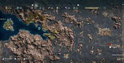 assassin creed odyssey map